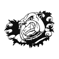 Thumbnail for Bulldog mascot, busting through wall