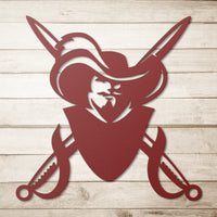Thumbnail for Cavalier Crossed Swords-1B Mascot Steel Wall Art