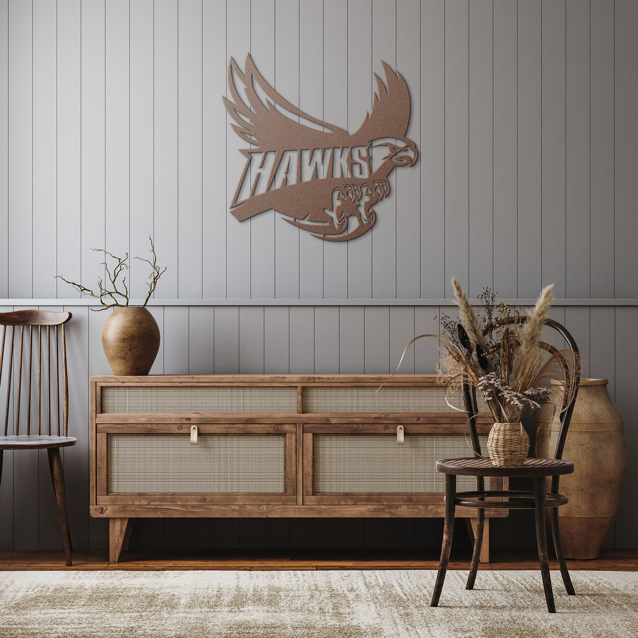 Hawk-El -1 Mascot Steel Wall Art