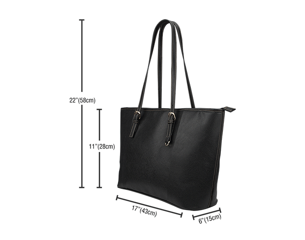 All The Pretty Girls CVS-LG Leather Tote-Denim Print - JaZazzy 