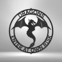 Thumbnail for Dragon Ring Monogram - Steel Sign