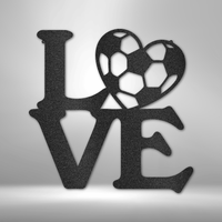 Thumbnail for Soccer Love - Steel Sign
