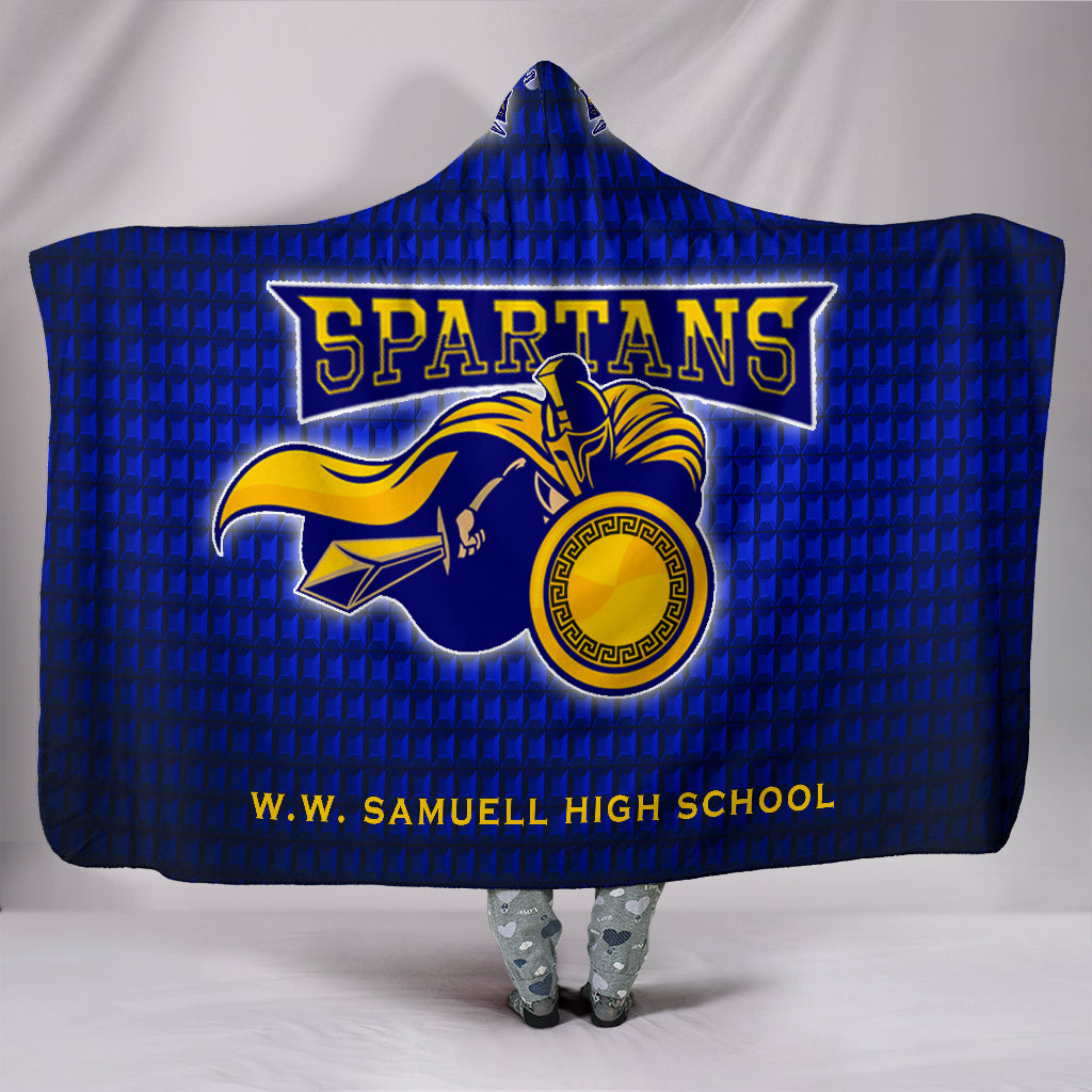Samuell HS TX Hooded Blanket ,back