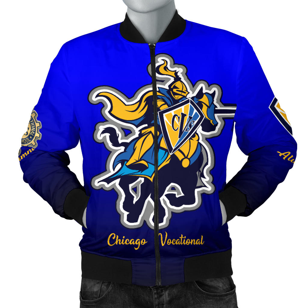 Chicago Vocational CVS BLUEBLEND Bomber Jacket_Men - JaZazzy 