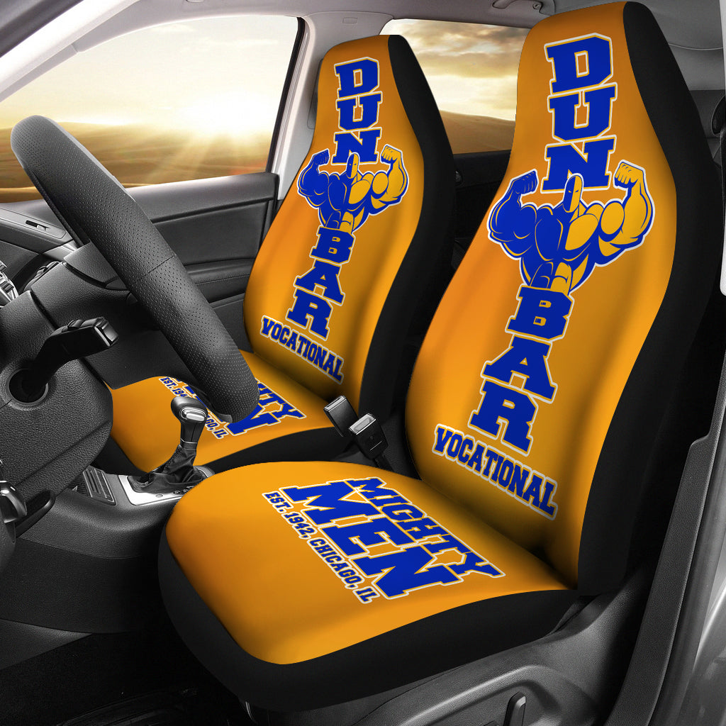 Dunbar H.S. Chicago, IL  Mighty Men Car Seat Cover-Gold-Customize It