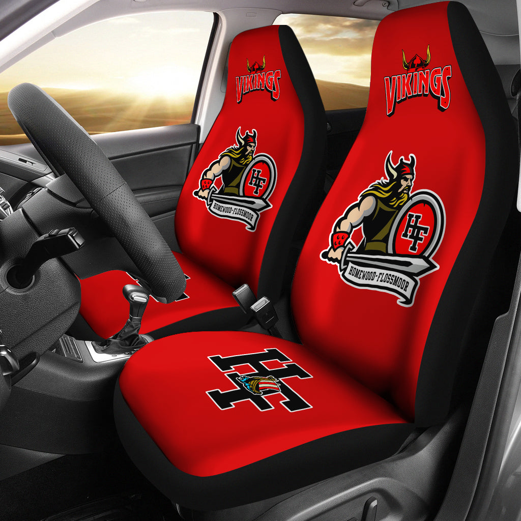 Homewood-Flossmoor Viking Car/SUV Seat Cover 3A_RED