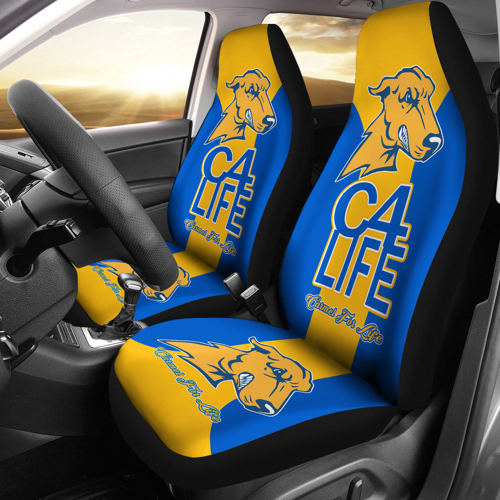 Customized car seat cover, Carmel for life, Greyhounds