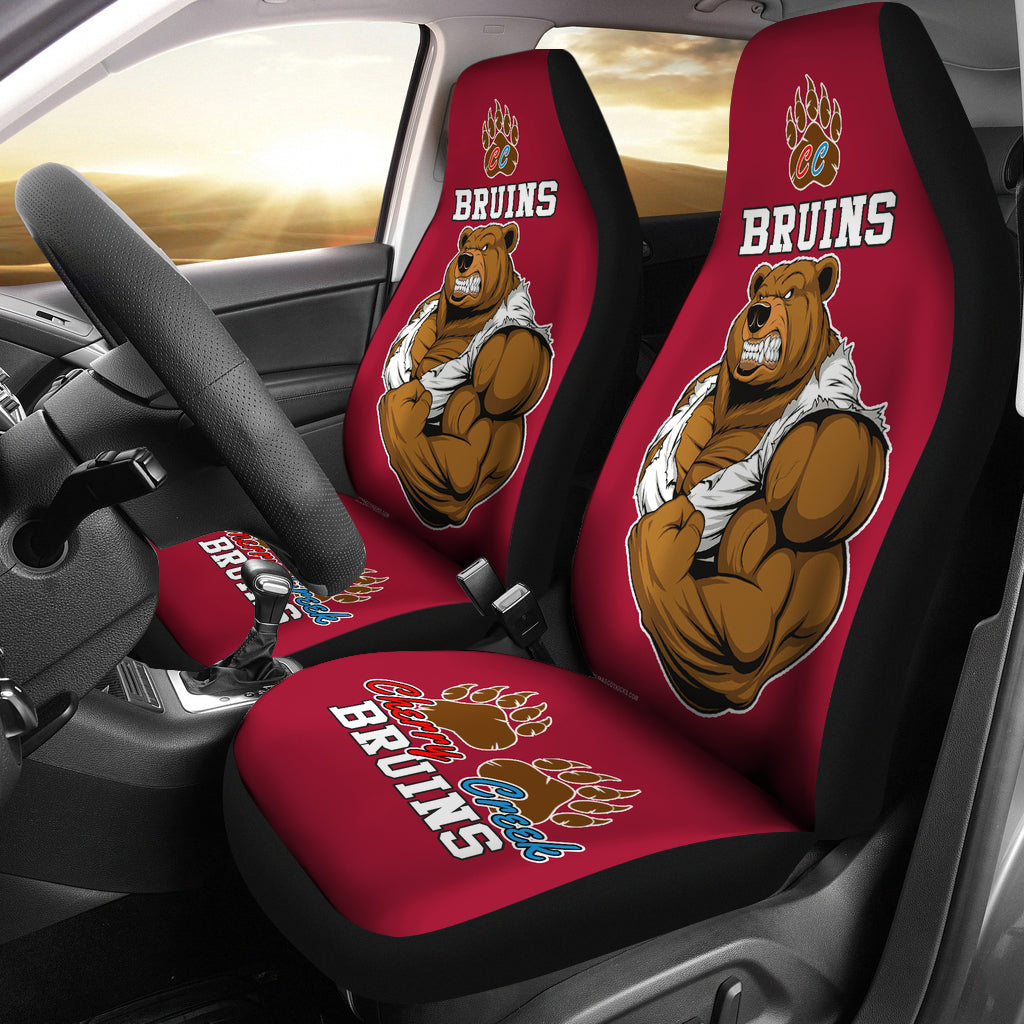 Cherry Creek H.S, CO. Bruin Car Seat Cover-2A Scarlet