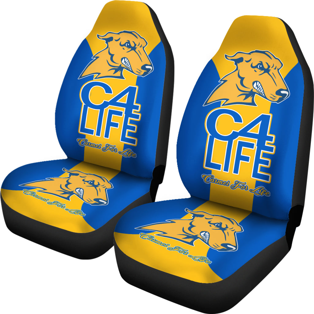Customized front car seat cover, Carmel for life, Greyhounds
