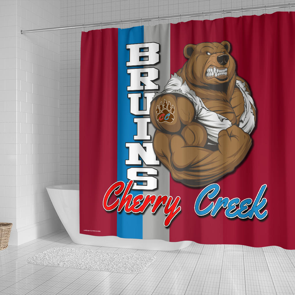 Cherry Creek,CO_Shower Curtain -01A_Scarlet