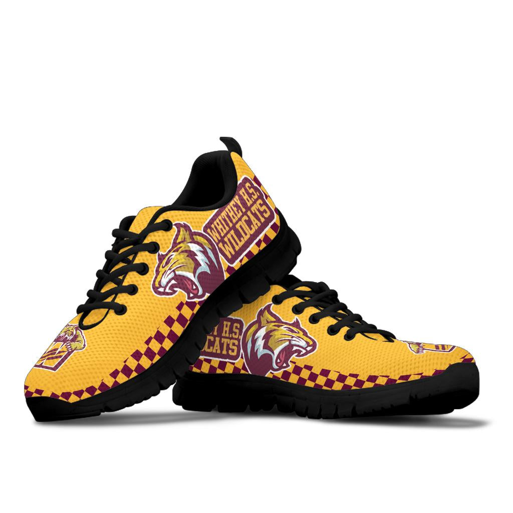 Checker_Mini_Split Top Custom Sneaker, black sole