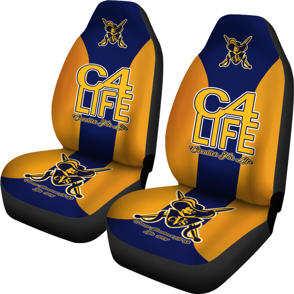 Chicago Vocational-C4L-Car/SUV Seat Cover01 Gold - JaZazzy 