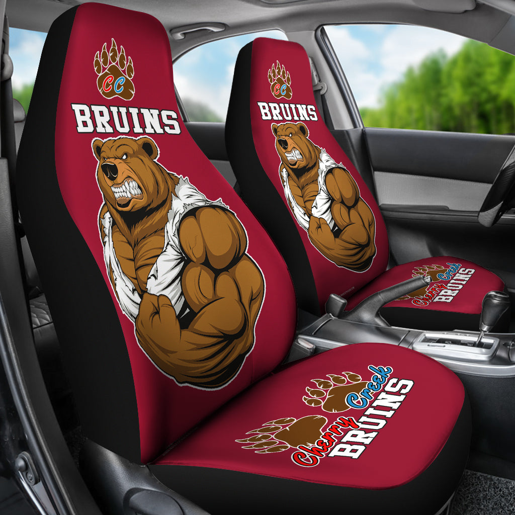 Cherry Creek H.S, CO. Bruin Car Seat Cover-2A Scarlet