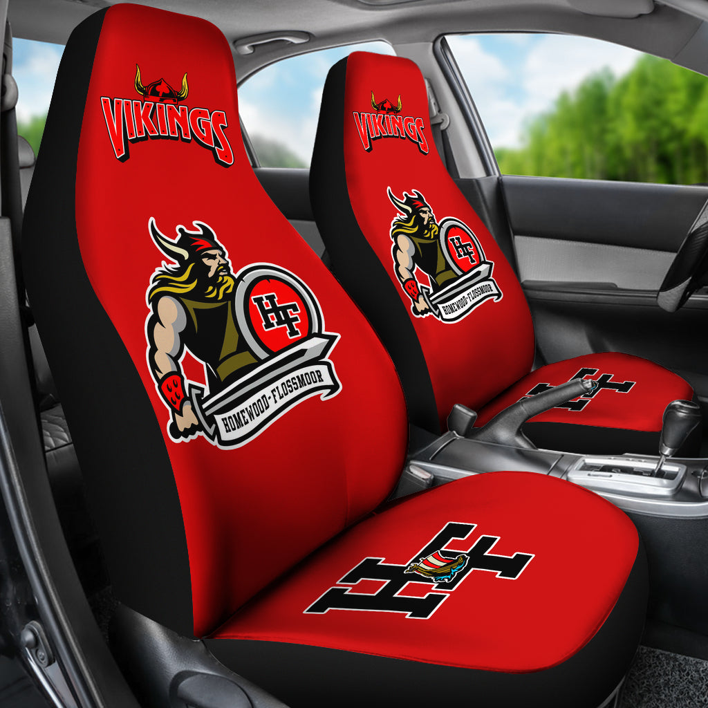 Homewood-Flossmoor Viking Car/SUV Seat Cover 3A_RED