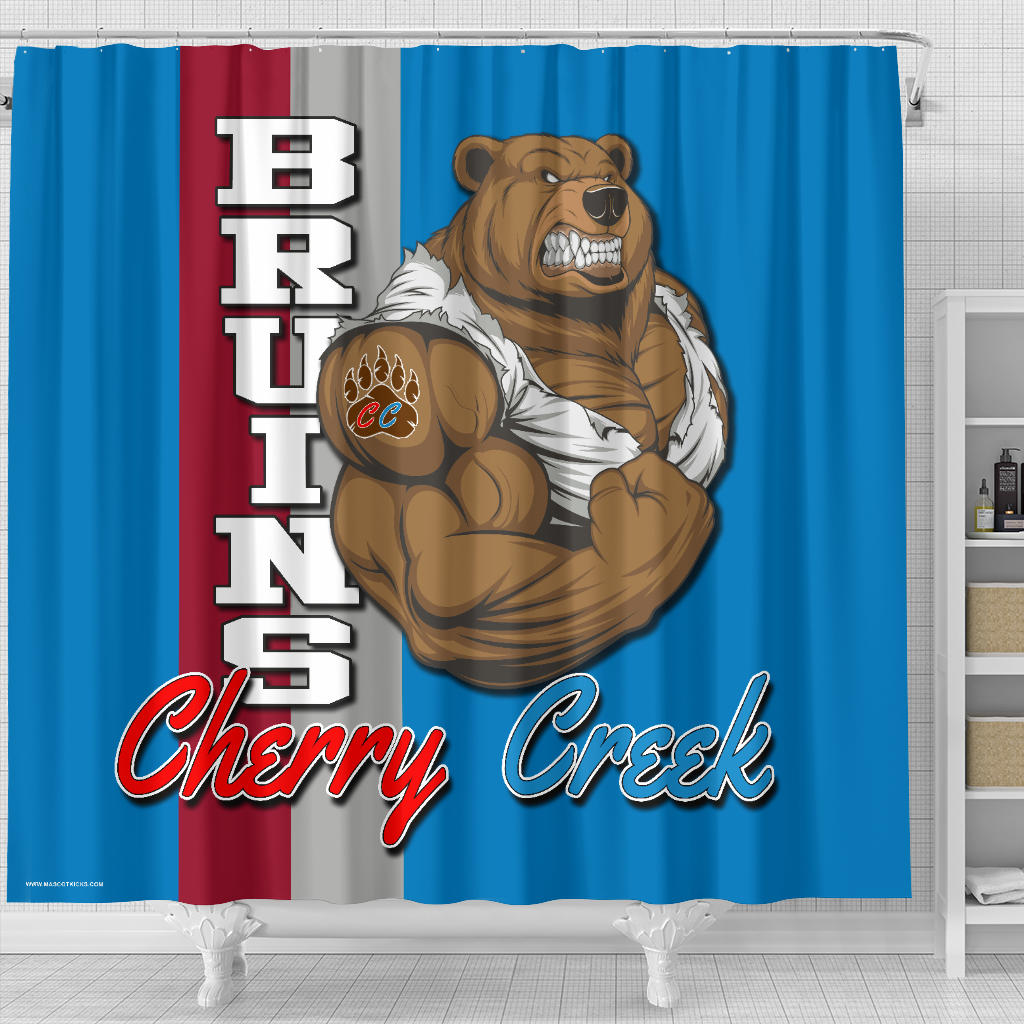Cherry Creek, CO. Shower Curtain - 01A_Royal