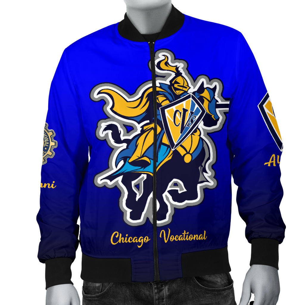 Chicago Vocational CVS BLUEBLEND Bomber Jacket_Men - JaZazzy 