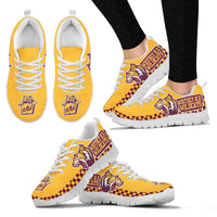 Thumbnail for Checker_Mini_Split Top Custom Sneaker, white sole