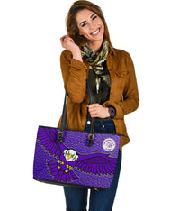 Thumbnail for Customize It-Large Mascot Leather Print Tote-01C