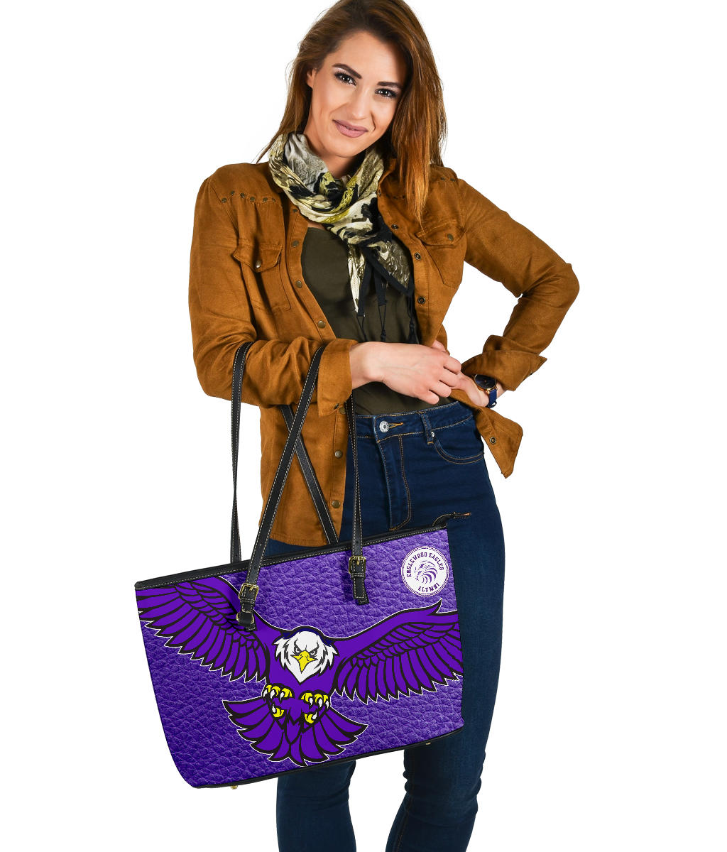 Customize It-Large Mascot Leather Print Tote-01C